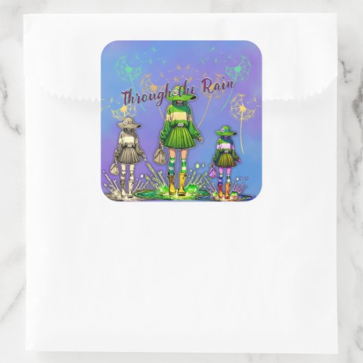 雨の中 スクエアシール (バッグ)