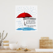 雨の代替ファクト値ポスター紙 ポスター (キッチン)