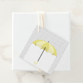 雨の傘ベビーシャワーギフトラベル、 フェイバータグ (インサイチュ)