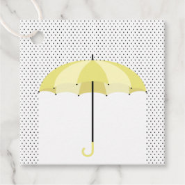 雨の傘ベビーシャワーギフトラベル、 フェイバータグ