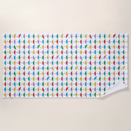 雨の傘 ビーチタオル