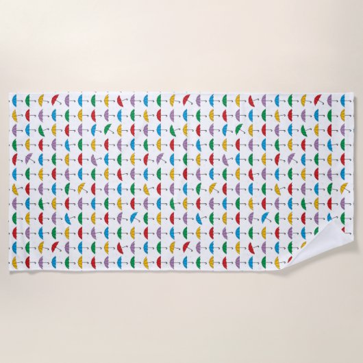 雨の傘 ビーチタオル (正面)