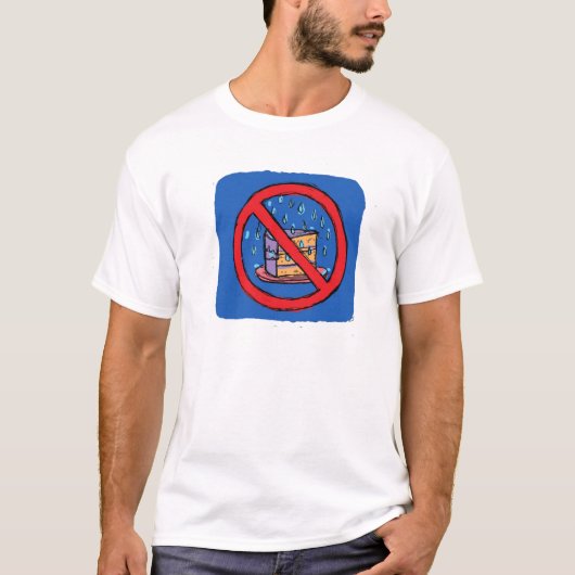 雨の去るケーキ無し Tシャツ (正面)
