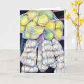 雨の多疑問に思い市場の、シンガポールの挨拶 カード (黄色い花)