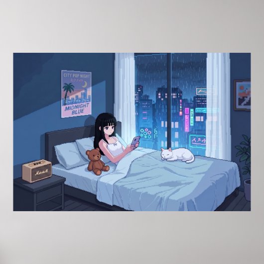 雨の夜の部屋 ポスター (正面)