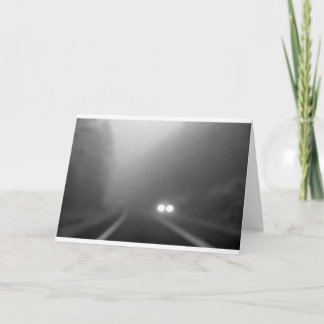 雨の夜 – ヘッドライトに近づく カード