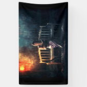 雨の女性の読本 横断幕 (縦)