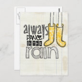 雨の常にダンス ポストカード (正面/裏面)