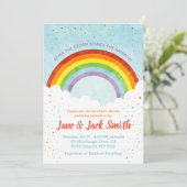 雨の後で虹|のベビーシャワーを来ます 招待状 (スタンド正面)