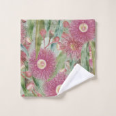 雨の後のピンクのユーカリ バスタオルセット (ウォッシュタオル)