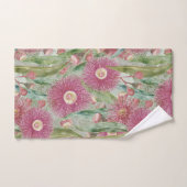 雨の後のピンクのユーカリ バスタオルセット (ハンドタオル)