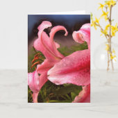 雨の後のユリ カード (黄色い花)