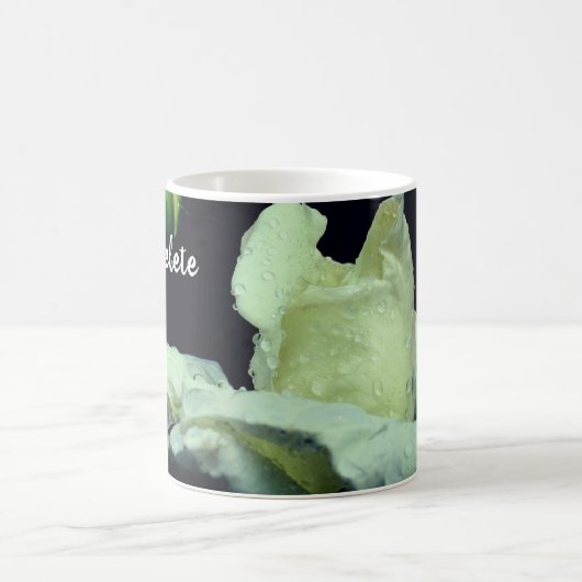 雨の後のローズブパーソナライズされたド コーヒーマグカップ (中央)