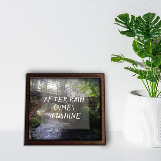 雨の後の日来照諺ブリッジのポスター ポスター
