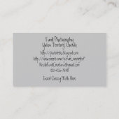 雨の後の白いケシ 名刺 (裏面)