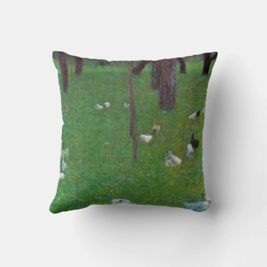 雨の後、ガーデンチキンバイグスタフクリムト クッション (裏面)