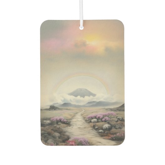 雨の後(水日本の色の風景芸術) カーエアーフレッシュナー (正面)