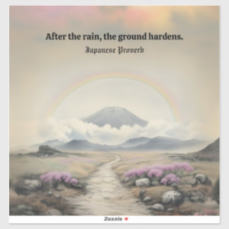 雨の後(水日本の色の風景芸術) シール