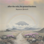 雨の後(水日本の色の風景芸術) シール (正面)