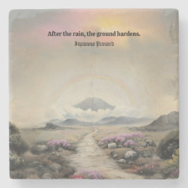 雨の後(水日本の色の風景芸術) ストーンコースター
