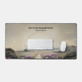 雨の後(水日本の色の風景芸術) デスクマット (キーボード&マウス)