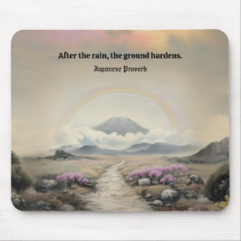 雨の後(水日本の色の風景芸術) マウスパッド