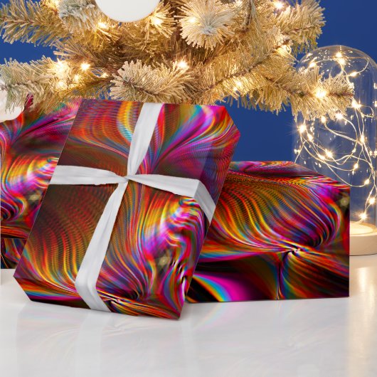 雨の後、美しい抽象芸術 ラッピングペーパー (クリスマス)