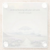 雨の後(風景日本のアート) ガラスコースター (裏面)