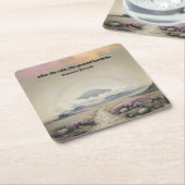 雨の後(風景日本のアート) スクエアペーパーコースター (アングル)