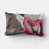 雨の愛 – Weimaraner Dog Pic – 枕 (裏面)