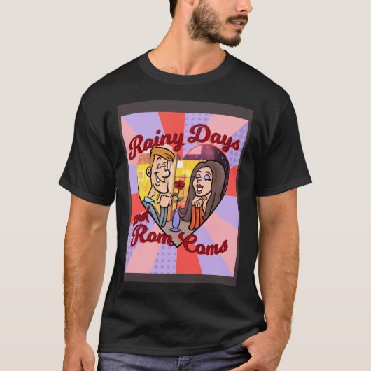 雨の日とROMのコンピュータ Tシャツ (正面)
