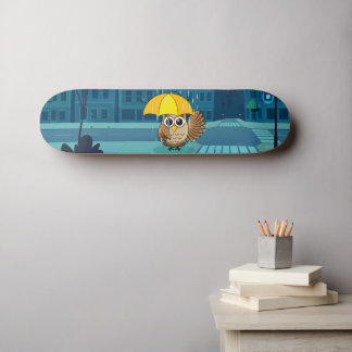 雨の日にかわいいフクロウ|過去記事 スケートボード