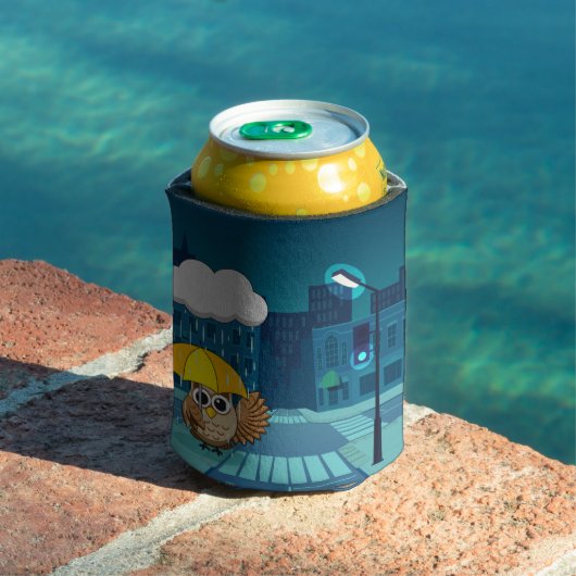 雨の日にかわいいフクロウ|過去記事 缶クーラー (インサイチュ プール)