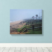 雨の日にフラグラービーチフロリダ キャンバスプリント (インサイチュ (ウッドフロア))