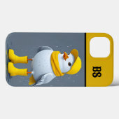 雨の日にブーツを履いた陽気なカモメ - ビーチのユーモア Case-Mate iPhoneケース (裏面 (横))