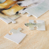 雨の日に見つけたおベビーヤギが2頭 ジグソーパズル (側面)