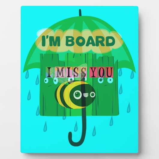 雨の日のおもしろい: A Bee's Perspective.「僕は船に乗っている」 フォトプラーク (正面)