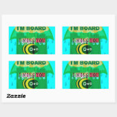 雨の日のおもしろい: A Bee's Perspective.「僕は船に乗っている」 長方形シール (シート)