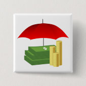 雨の日のお金 缶バッジ (正面)