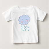 雨の日のかわいいワイシャツ ベビーTシャツ (正面)
