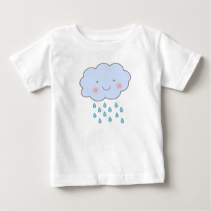 雨の日のかわいいワイシャツ ベビーTシャツ