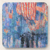 『雨の日のアベニュー』 フレデリック・チャイルド・ハッサム コースター (正面)