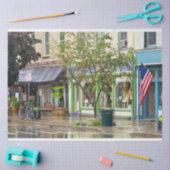 雨の日のオウィーゴ市 NY 薄葉紙 (クラフト)