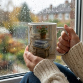 雨の日のコテージのランドリールーム コーヒーマグカップ
