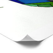 雨の日のスマイルアートプリント ポスター (角)