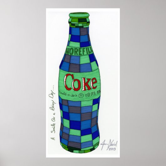 雨の日のスマイルアートプリント ポスター (正面)