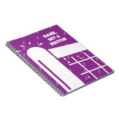 雨の日のノートのウェットテニスネットカスタムポール ノートブック (右側)