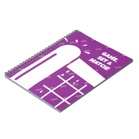 雨の日のノートのウェットテニスネットカスタムポール ノートブック (左側)