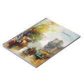 雨の日のパリ。水の色ギフトノート ノートブック (左側)