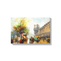 雨の日のパリ。水の色絵画の